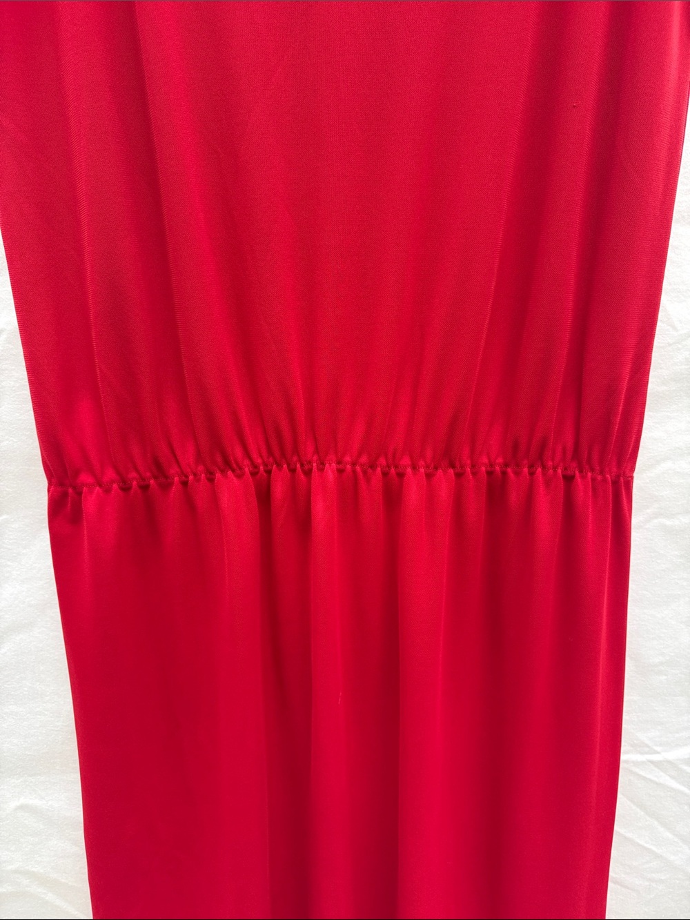 Talbots Red Midi Cap-Sleeve Elastic-Waist Dress - Picture 5 of 9